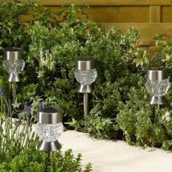 Crystal Stainless Steel Light - 4 Pack -Garden Plant Shop 160612 2