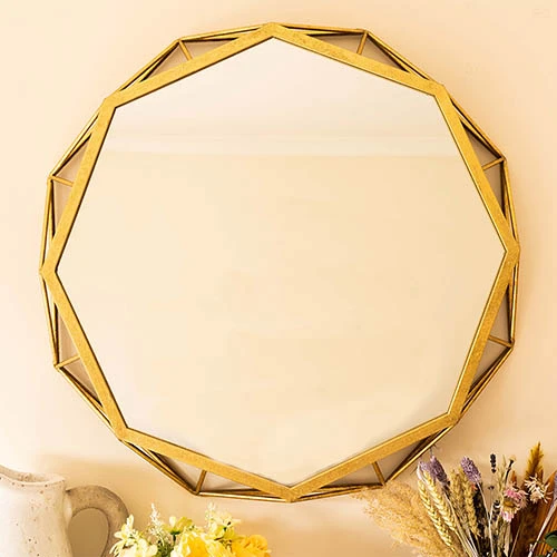 Golden Octagonal Indoor Mirror 1 Golden Octagonal Indoor Mirror