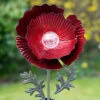 Red Poppy With Solar Bulb