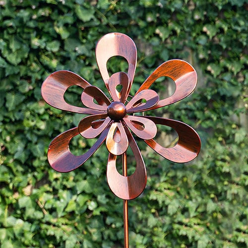 Set Of 4 Flower Wind Spinners 2 Set Of 4 Flower Wind Spinners - Image 2